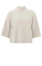 Lade das Bild in den Galerie-Viewer, High neckline sweater with rib sleeves
