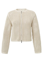 Lade das Bild in den Galerie-Viewer, Mesh stitch cardigan with zipper
