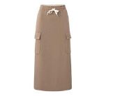 Jersey mid cargo skirt with elastic waist